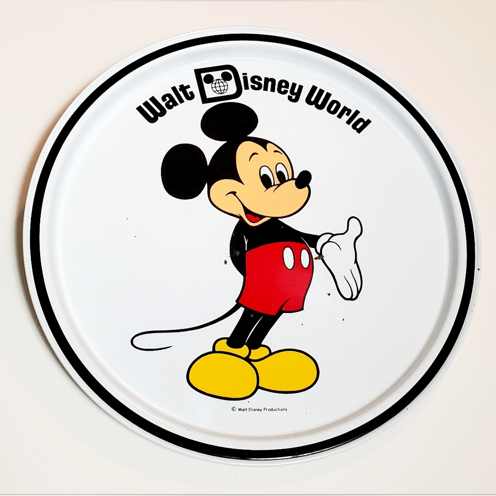 Vintage Walt Disney World Mickey Mouse Tin Tray
